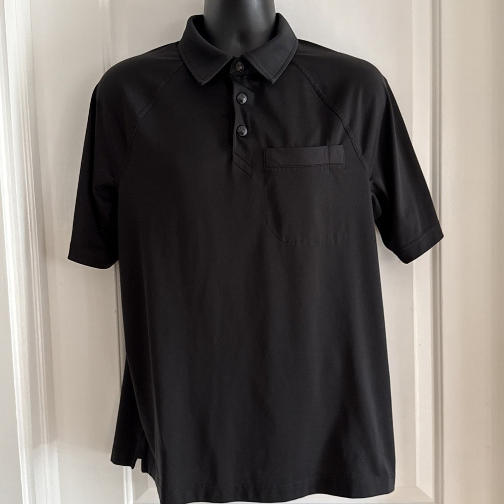 Alaskan Hardwear Black Snap Button Men's Polo Shirt